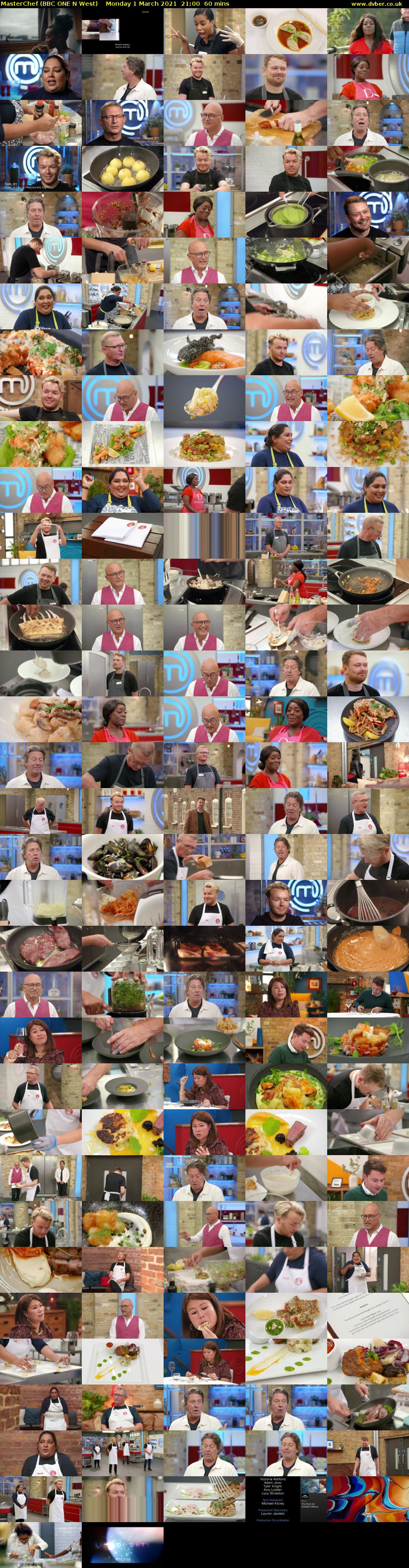 MasterChef (BBC ONE N West) Monday 1 March 2021 21:00 - 22:00