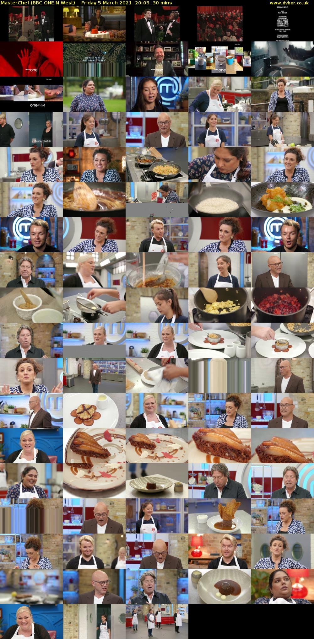 MasterChef (BBC ONE N West) Friday 5 March 2021 20:05 - 20:35