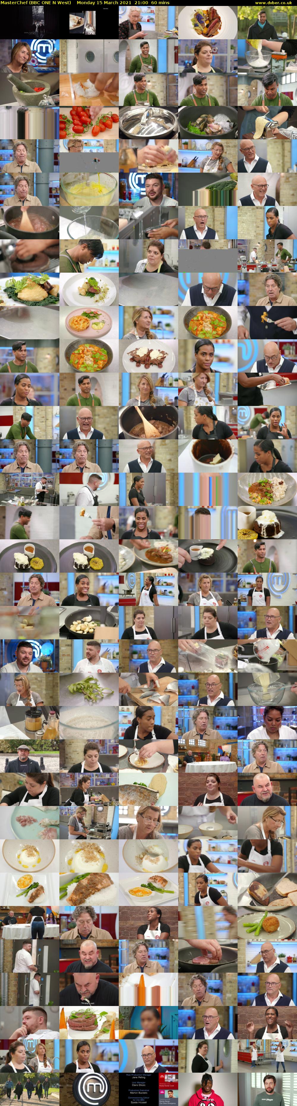 MasterChef (BBC ONE N West) Monday 15 March 2021 21:00 - 22:00
