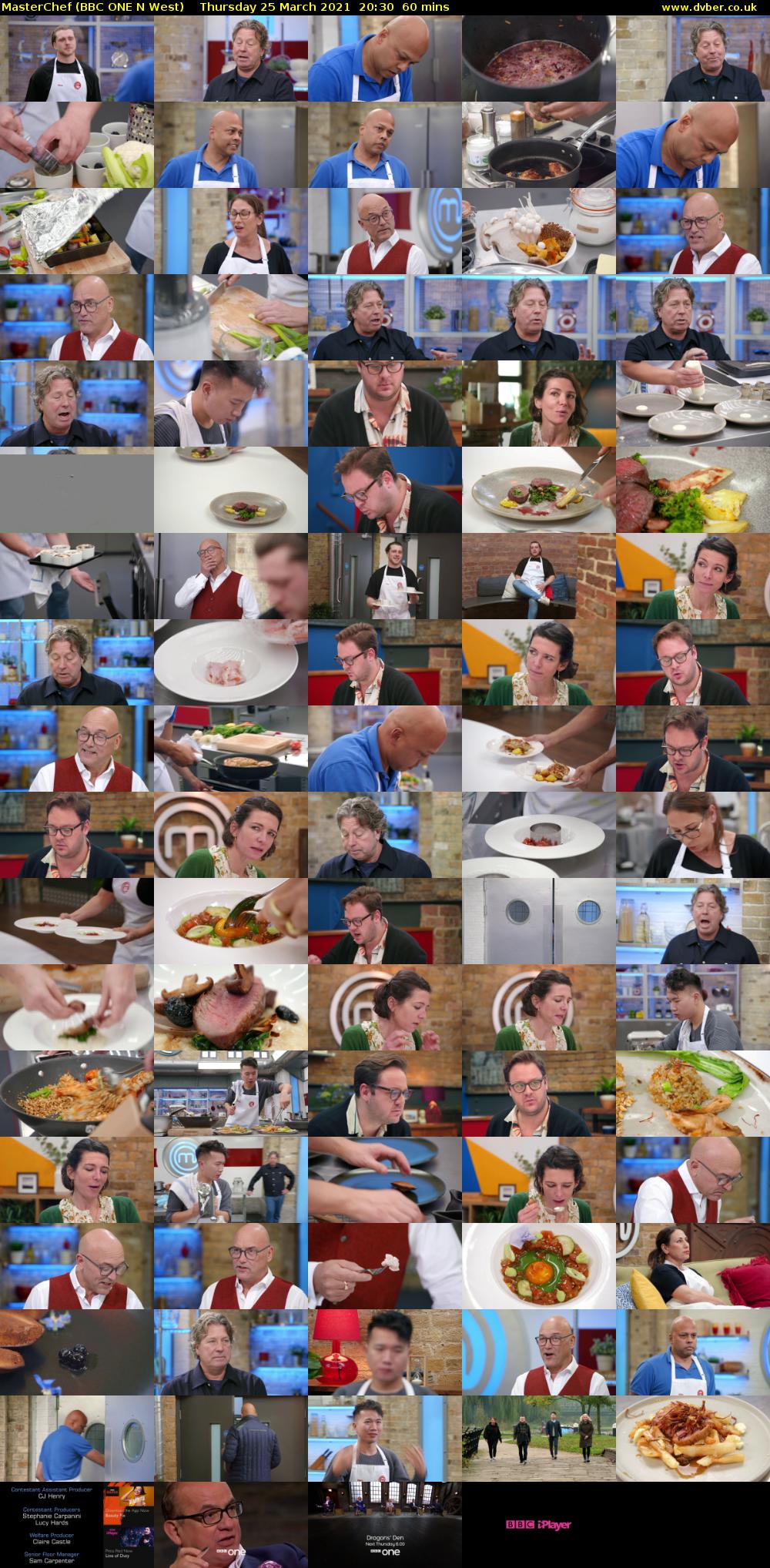 MasterChef (BBC ONE N West) Thursday 25 March 2021 20:30 - 21:30