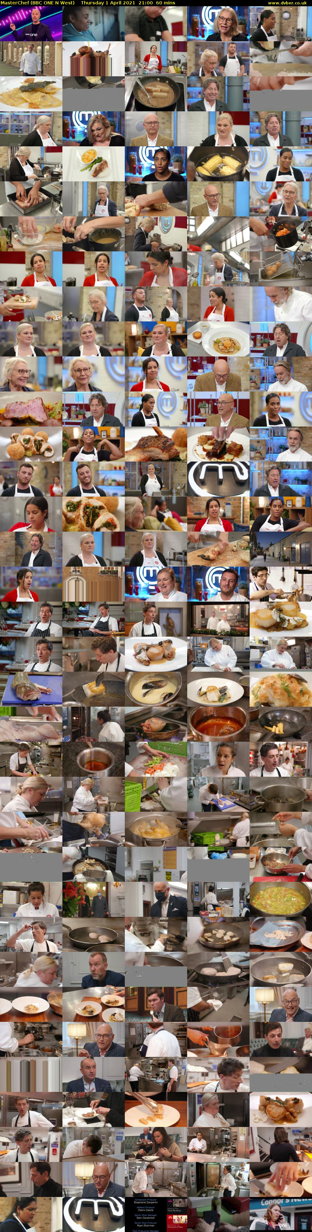 MasterChef (BBC ONE N West) Thursday 1 April 2021 21:00 - 22:00