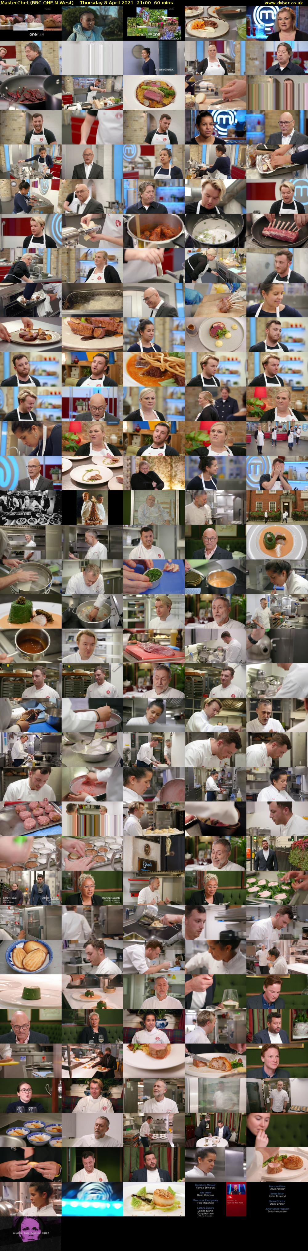 MasterChef (BBC ONE N West) Thursday 8 April 2021 21:00 - 22:00