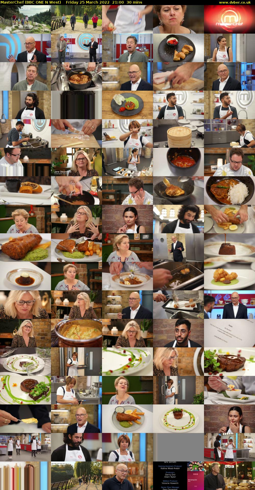 MasterChef (BBC ONE N West) Friday 25 March 2022 21:00 - 21:30