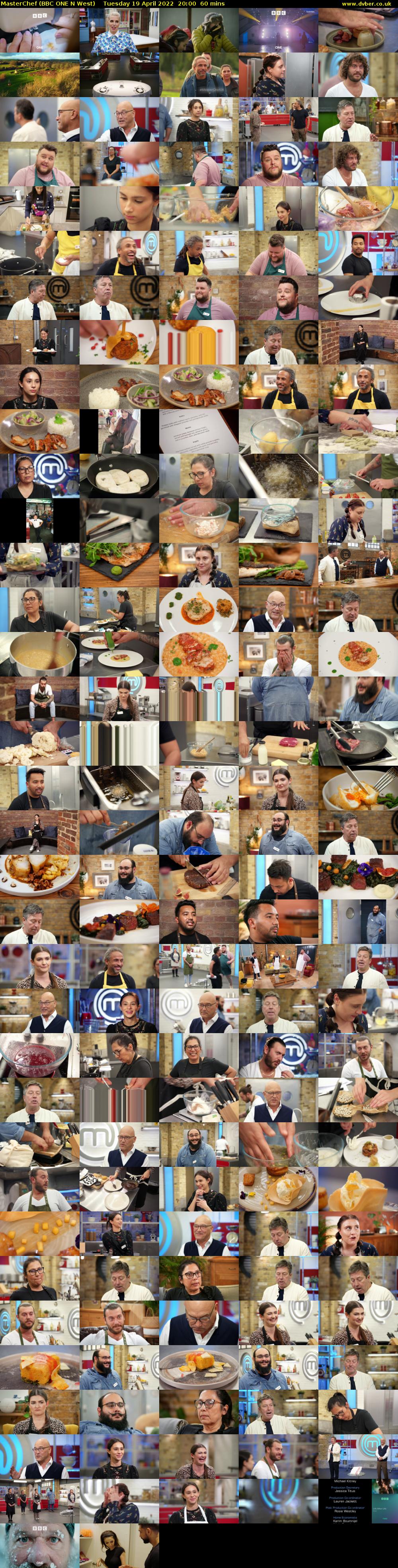 MasterChef (BBC ONE N West) Tuesday 19 April 2022 20:00 - 21:00