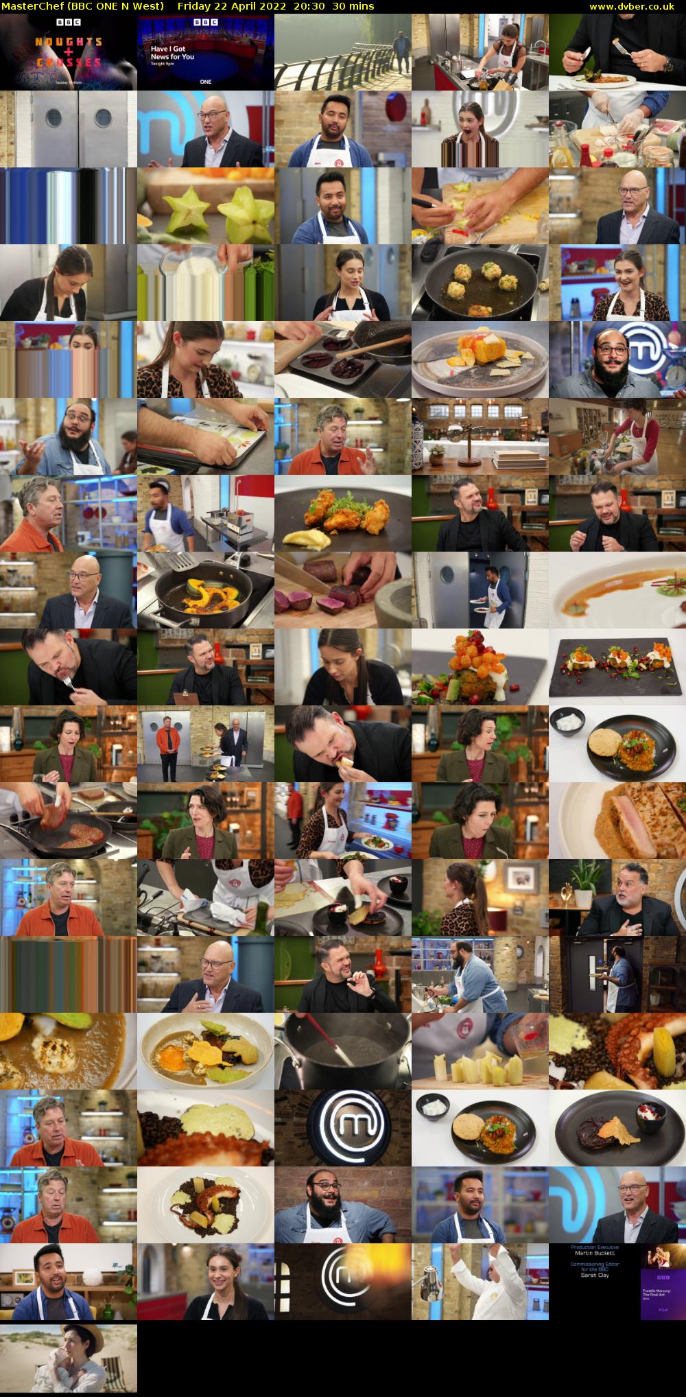 MasterChef (BBC ONE N West) Friday 22 April 2022 20:30 - 21:00