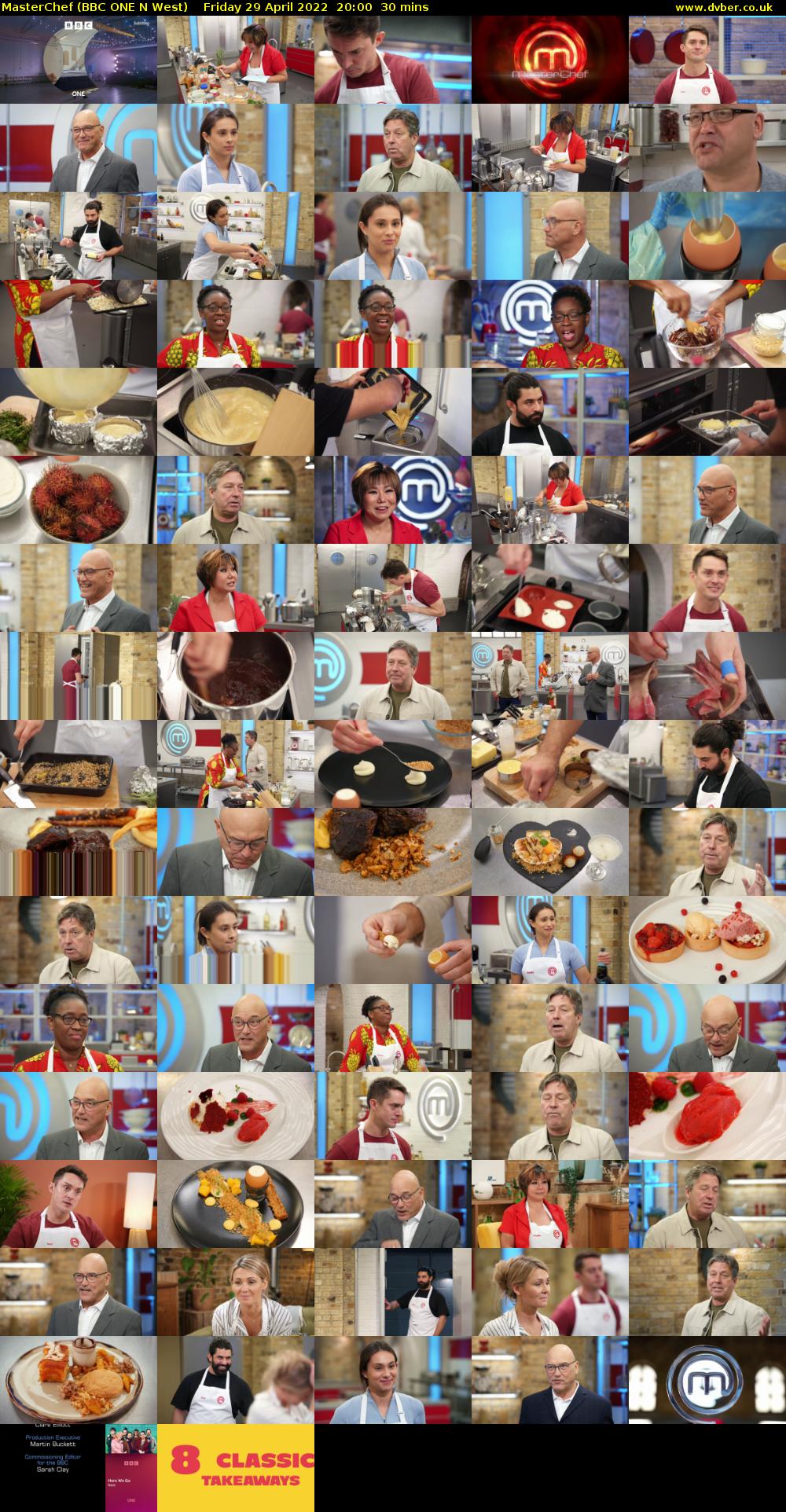 MasterChef (BBC ONE N West) Friday 29 April 2022 20:00 - 20:30