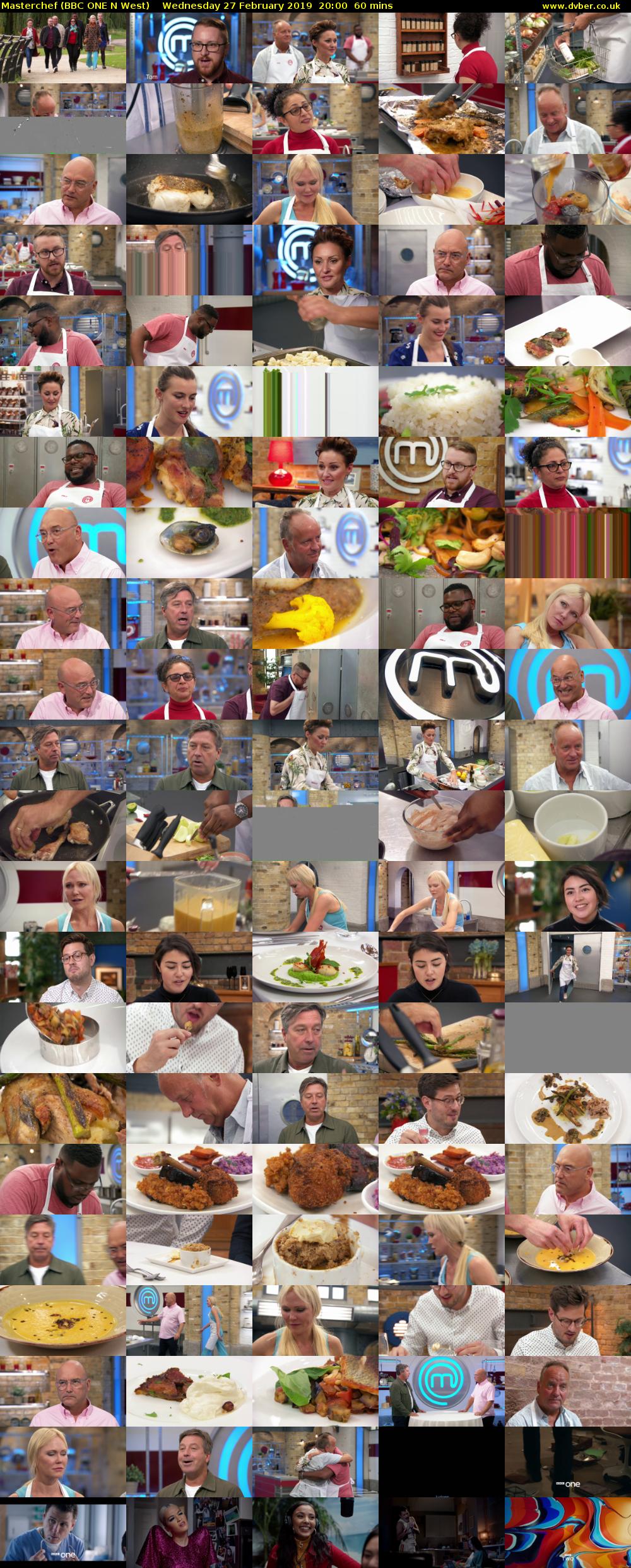 Masterchef (BBC ONE N West) Wednesday 27 February 2019 20:00 - 21:00