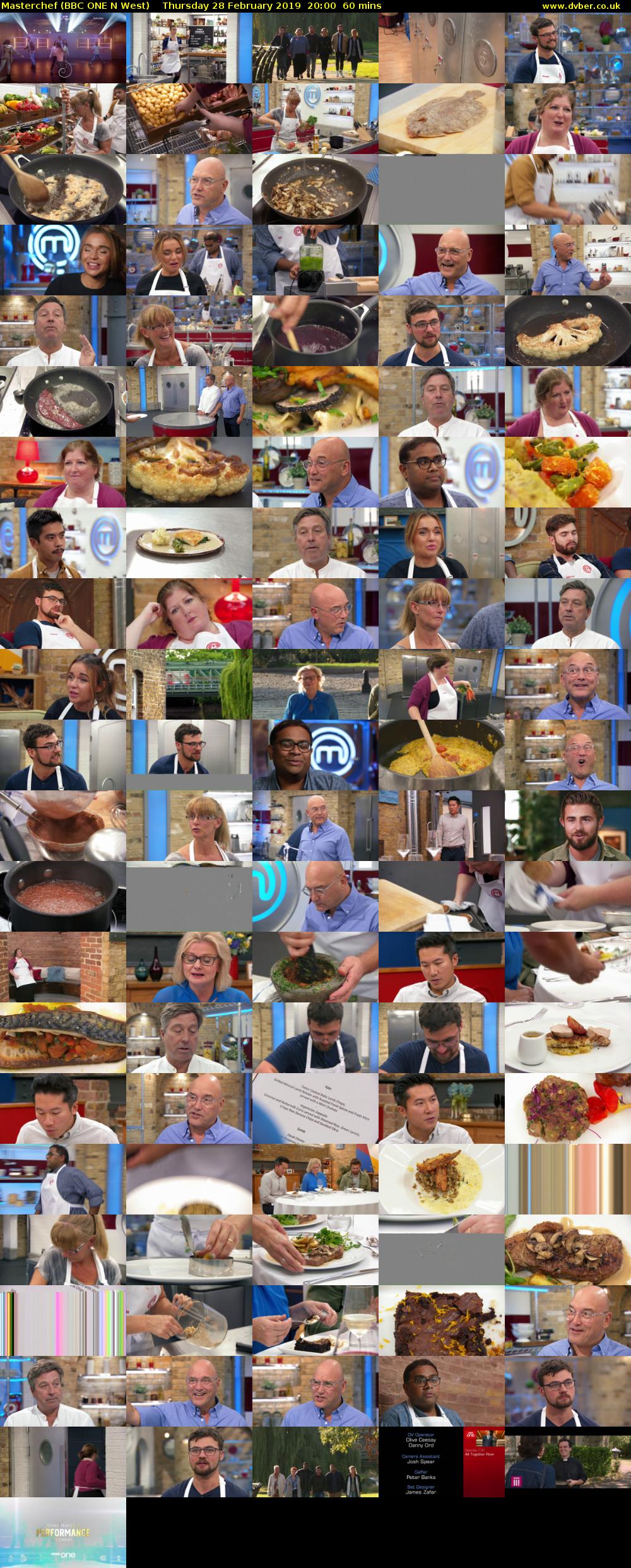Masterchef (BBC ONE N West) Thursday 28 February 2019 20:00 - 21:00