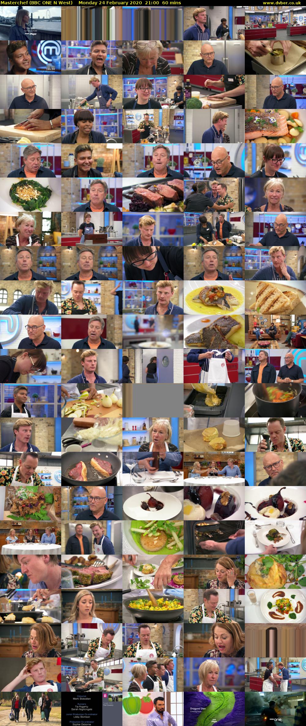 Masterchef (BBC ONE N West) Monday 24 February 2020 21:00 - 22:00