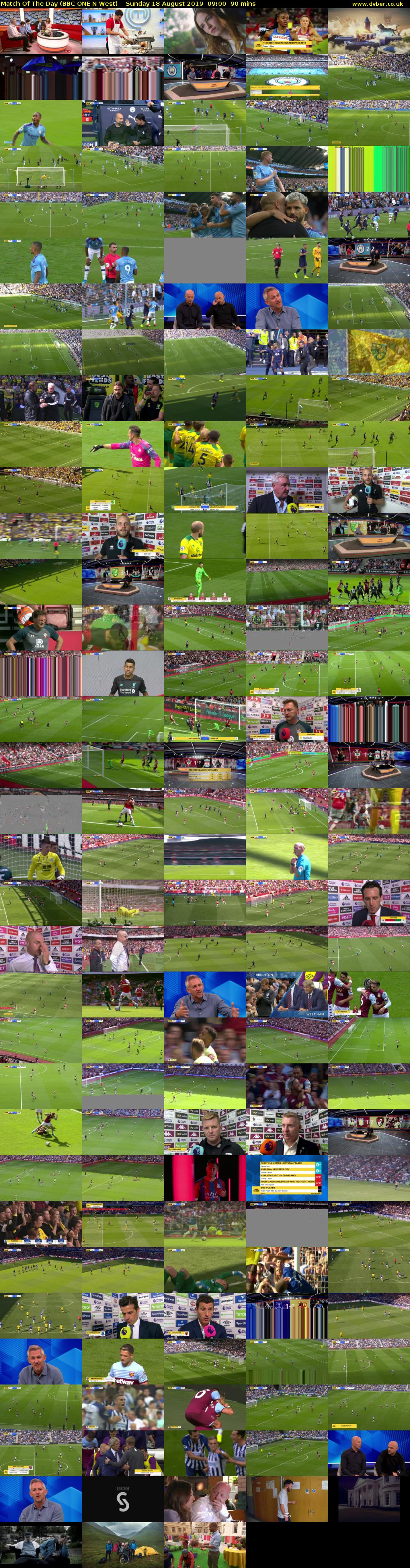 Match Of The Day (BBC ONE N West) Sunday 18 August 2019 09:00 - 10:30