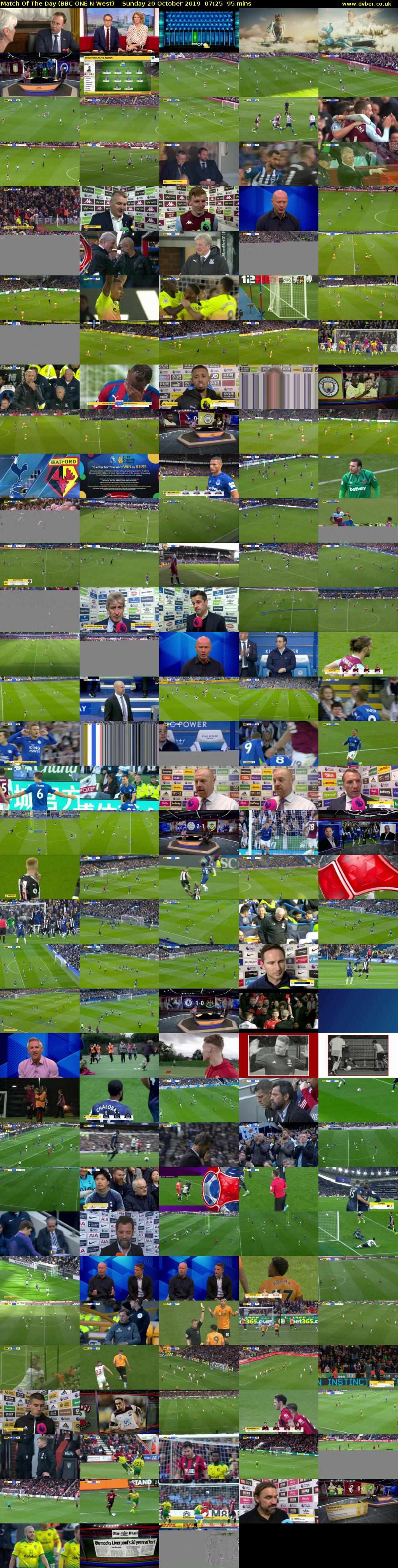 Match Of The Day (BBC ONE N West) Sunday 20 October 2019 07:25 - 09:00