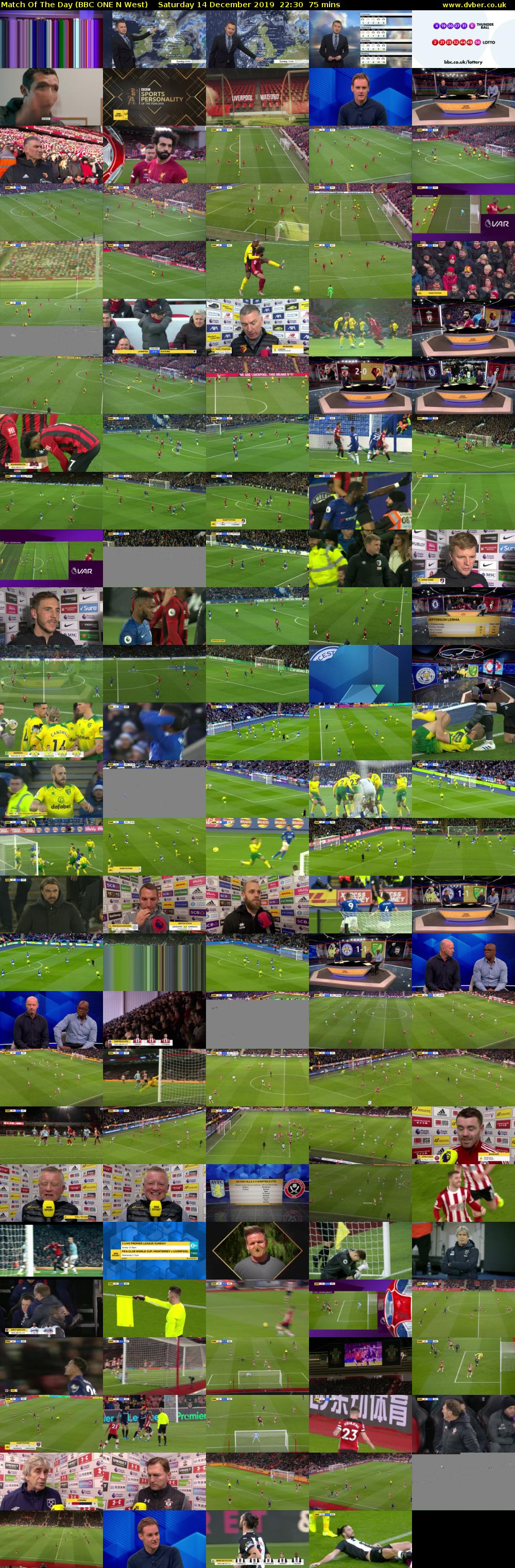 Match Of The Day (BBC ONE N West) Saturday 14 December 2019 22:30 - 23:45