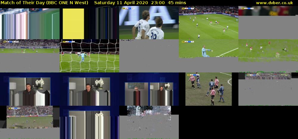 Match of Their Day (BBC ONE N West) Saturday 11 April 2020 23:00 - 23:45