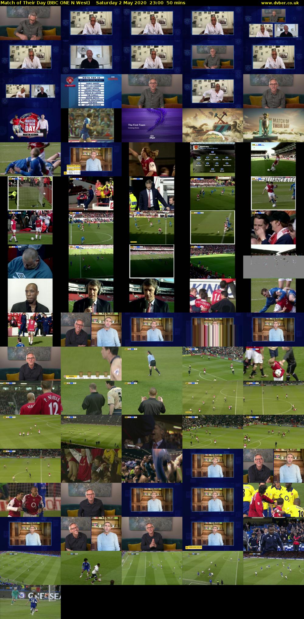 Match of Their Day (BBC ONE N West) Saturday 2 May 2020 23:00 - 23:50