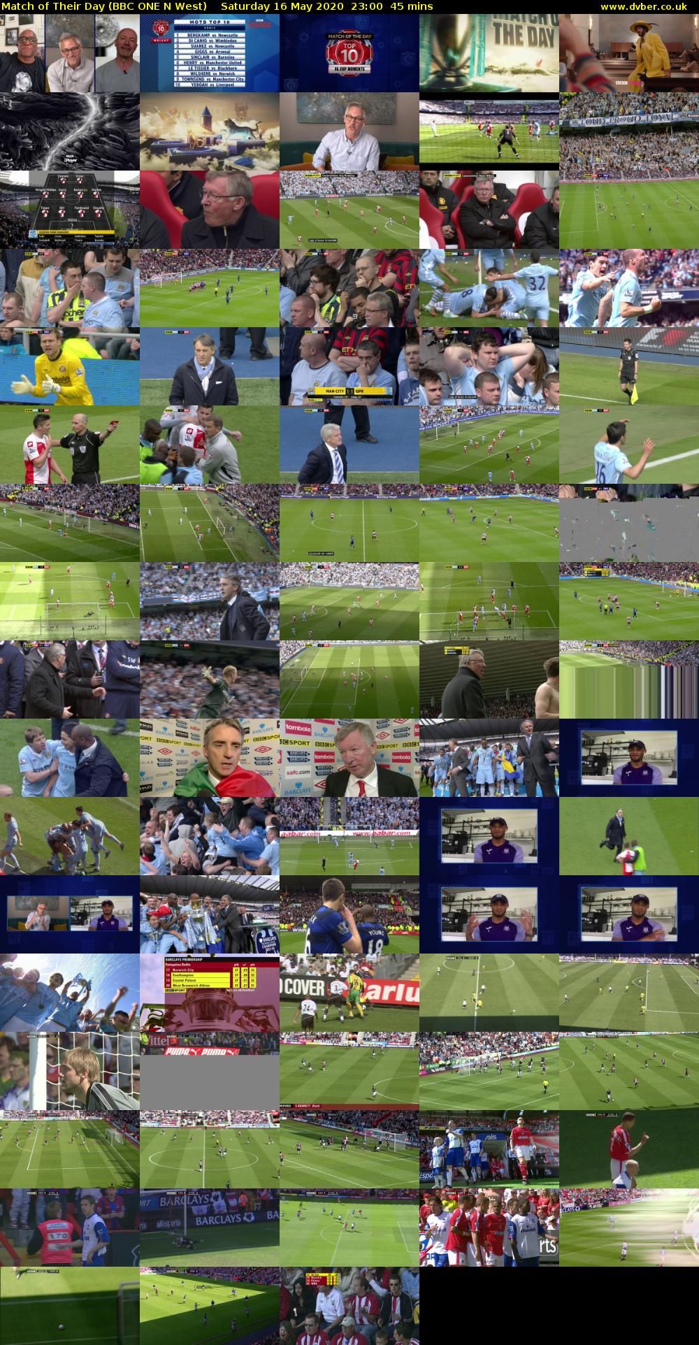 Match of Their Day (BBC ONE N West) Saturday 16 May 2020 23:00 - 23:45