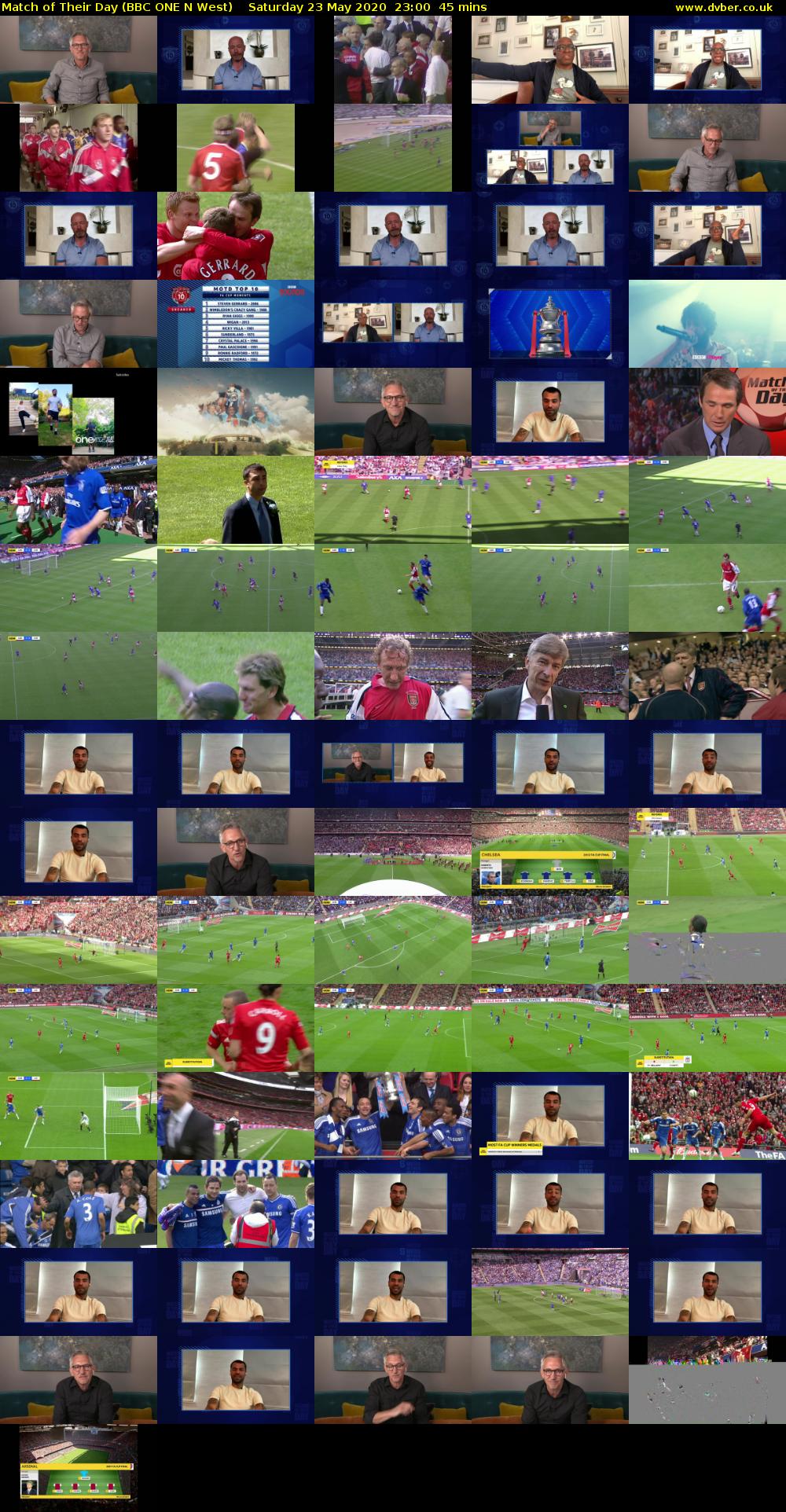 Match of Their Day (BBC ONE N West) Saturday 23 May 2020 23:00 - 23:45