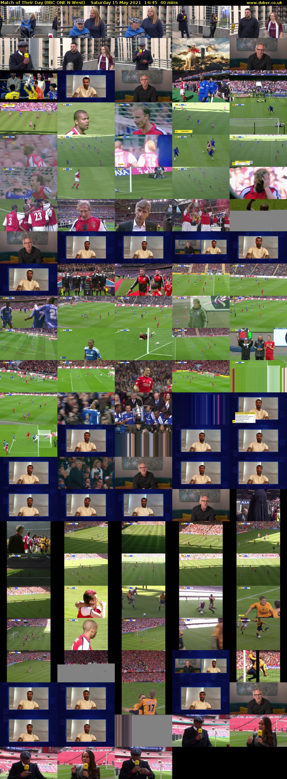 Match of Their Day (BBC ONE N West) Saturday 15 May 2021 14:45 - 15:25