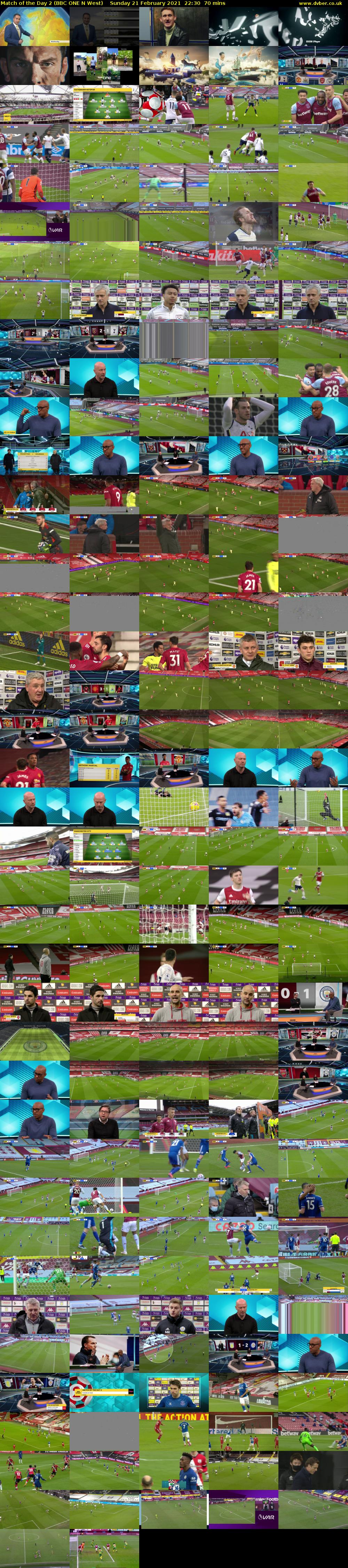 Match of the Day 2 (BBC ONE N West) Sunday 21 February 2021 22:30 - 23:40