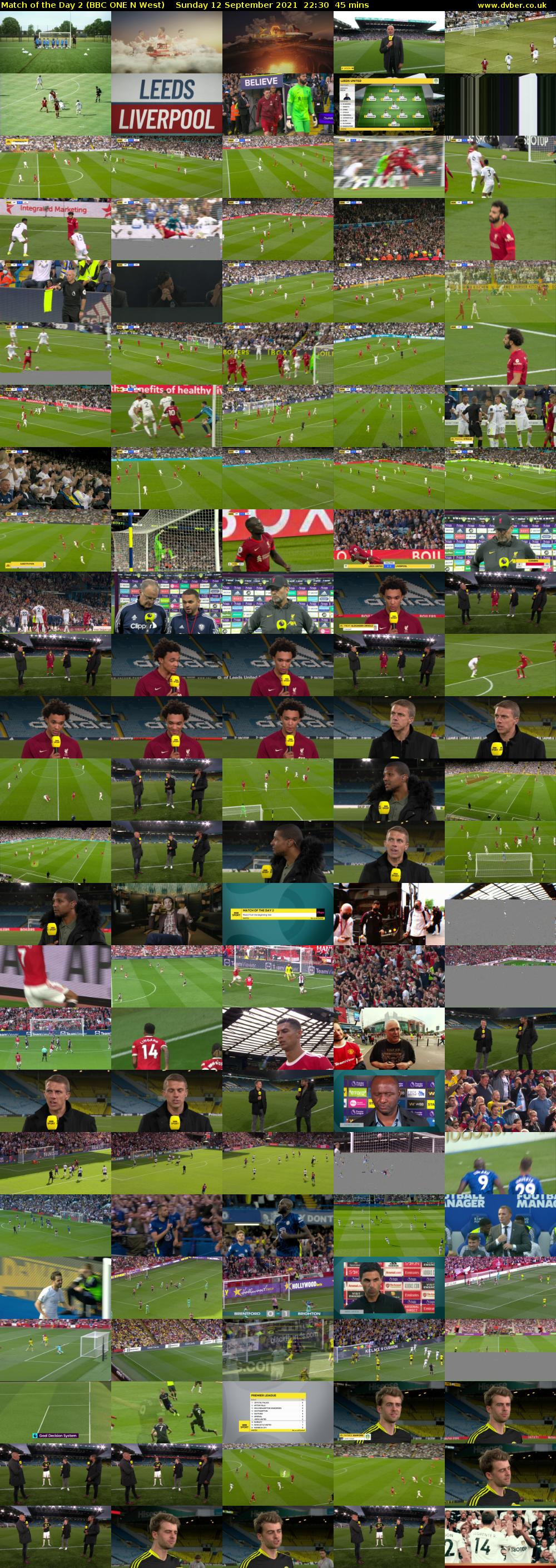 Match of the Day 2 (BBC ONE N West) Sunday 12 September 2021 22:30 - 23:15