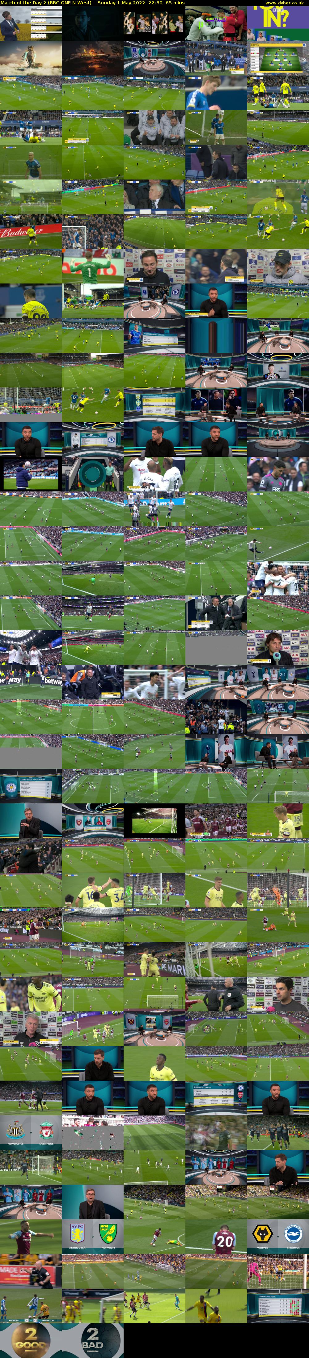 Match of the Day 2 (BBC ONE N West) Sunday 1 May 2022 22:30 - 23:35