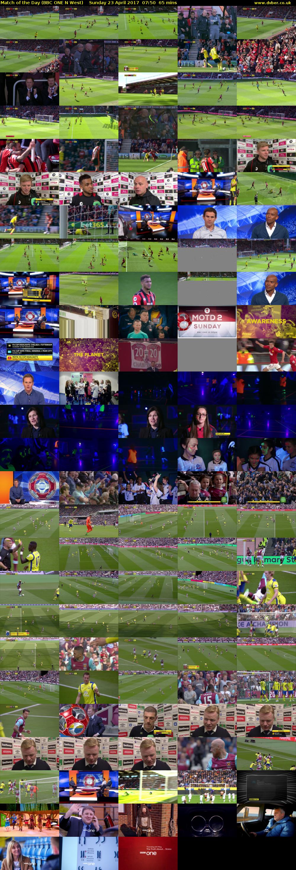 Match of the Day (BBC ONE N West) Sunday 23 April 2017 07:50 - 08:55