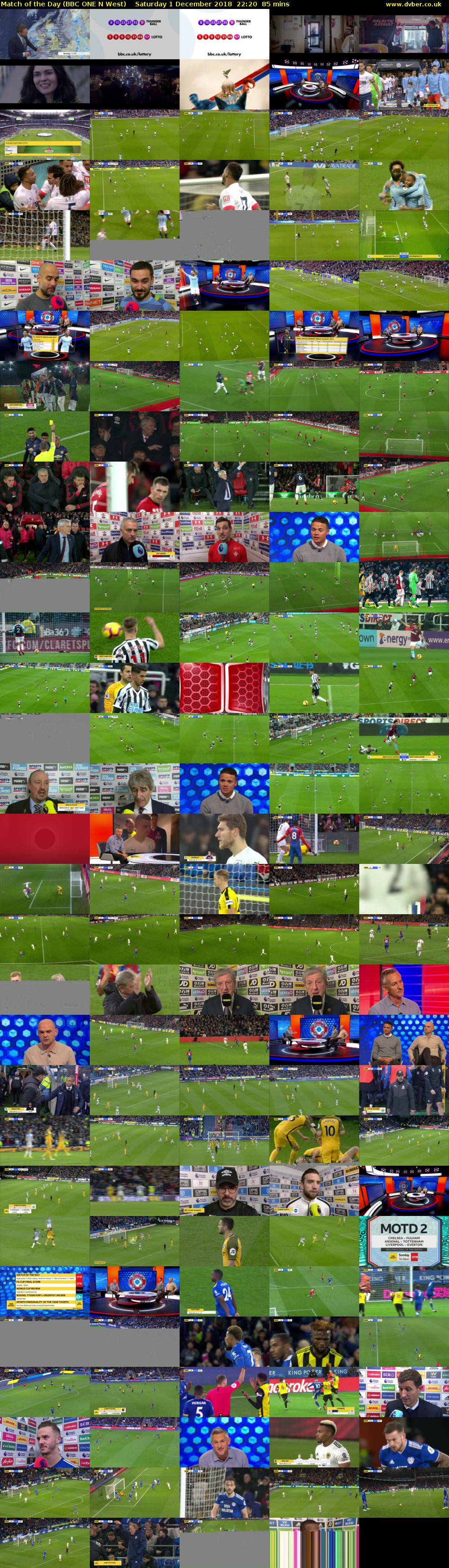 Match of the Day (BBC ONE N West) Saturday 1 December 2018 22:20 - 23:45
