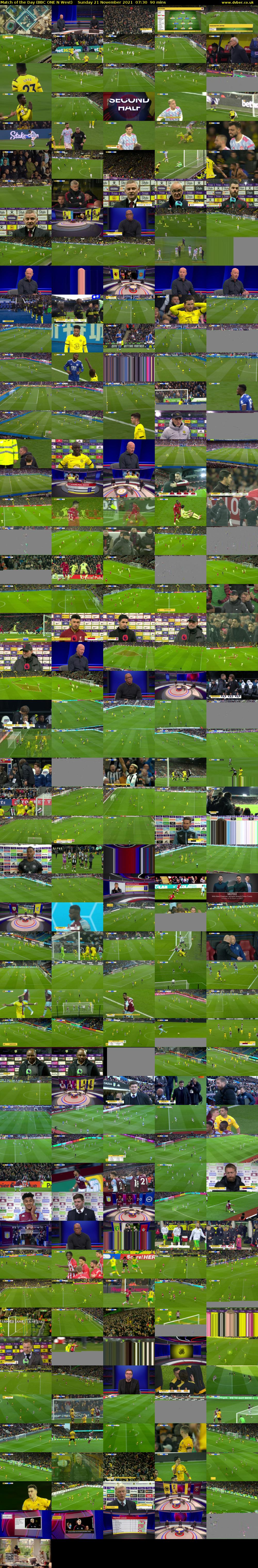 Match of the Day (BBC ONE N West) Sunday 21 November 2021 07:30 - 09:00