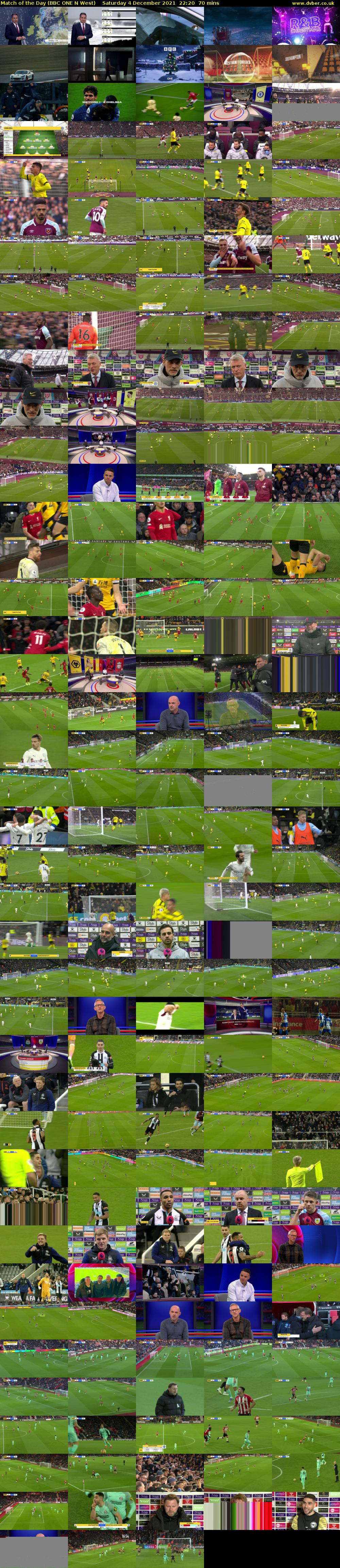 Match of the Day (BBC ONE N West) Saturday 4 December 2021 22:20 - 23:30