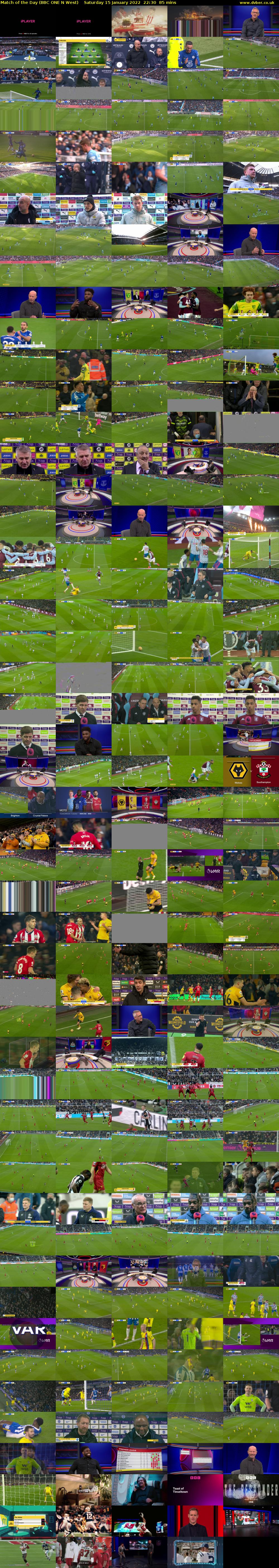 Match of the Day (BBC ONE N West) Saturday 15 January 2022 22:30 - 23:55