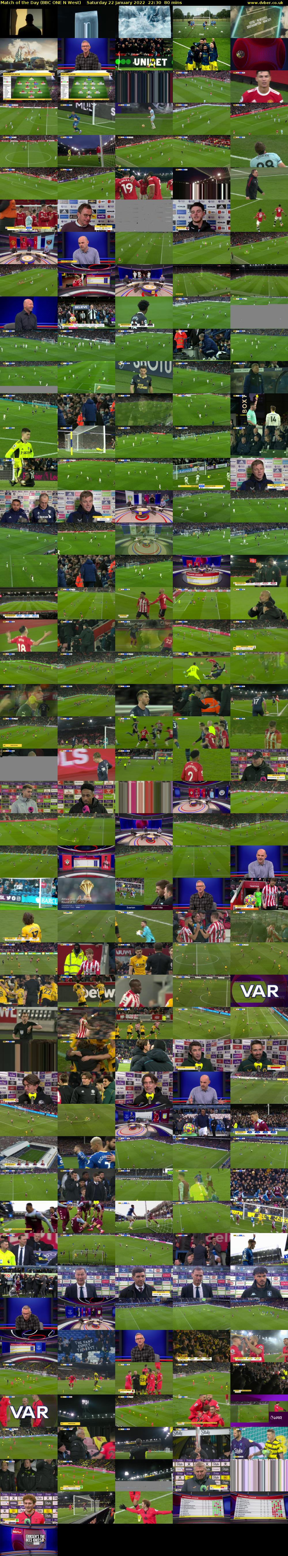 Match of the Day (BBC ONE N West) Saturday 22 January 2022 22:30 - 23:50