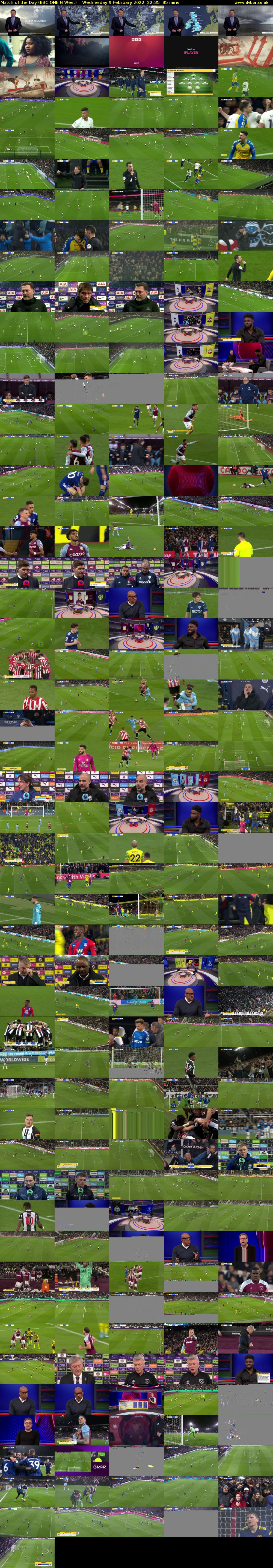 Match of the Day (BBC ONE N West) Wednesday 9 February 2022 22:35 - 00:00