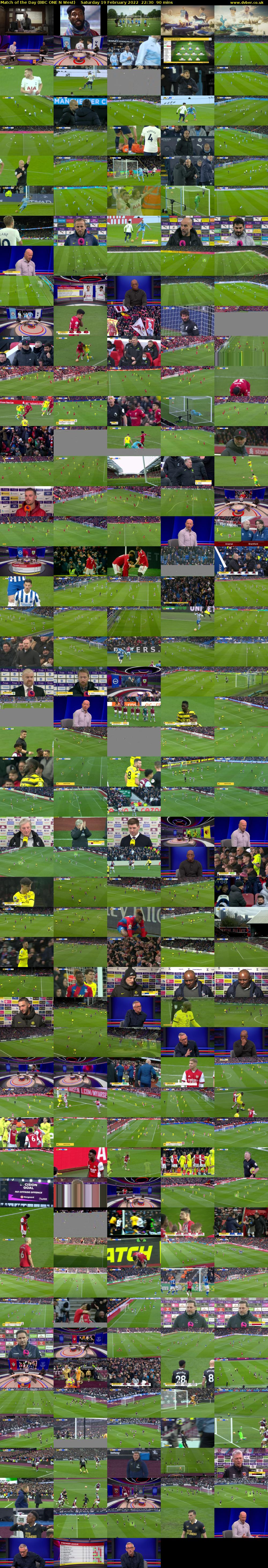 Match of the Day (BBC ONE N West) Saturday 19 February 2022 22:30 - 00:00