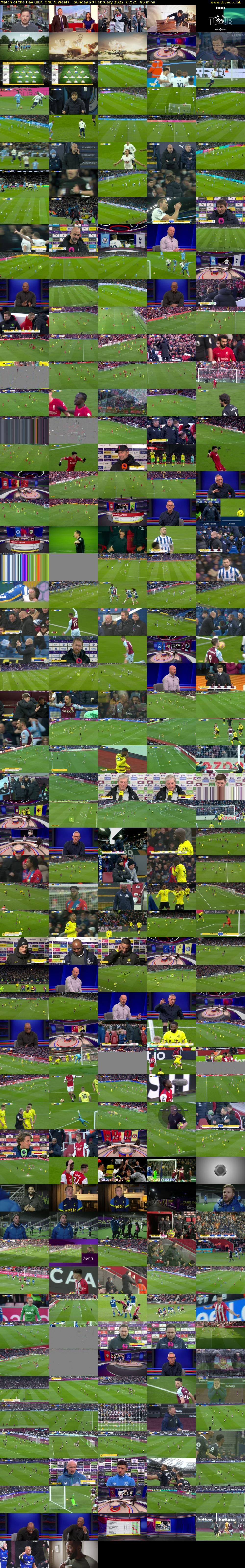 Match of the Day (BBC ONE N West) Sunday 20 February 2022 07:25 - 09:00