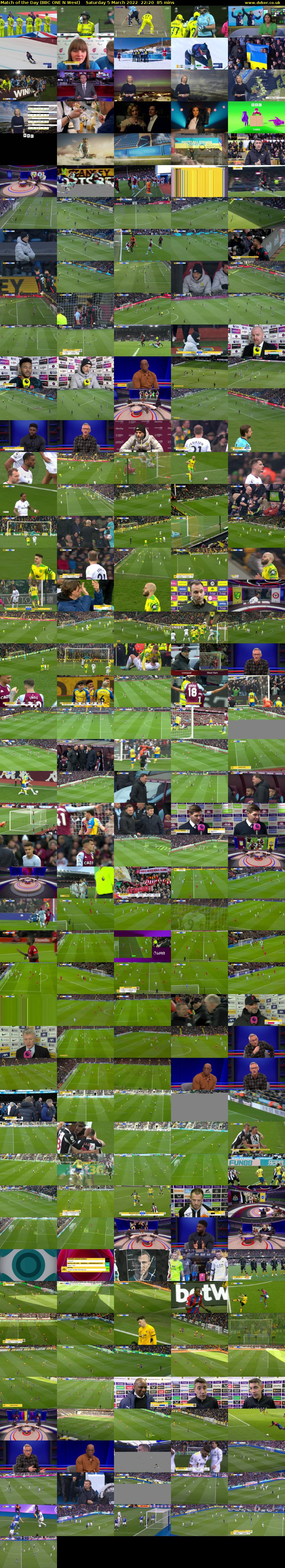 Match of the Day (BBC ONE N West) Saturday 5 March 2022 22:20 - 23:45