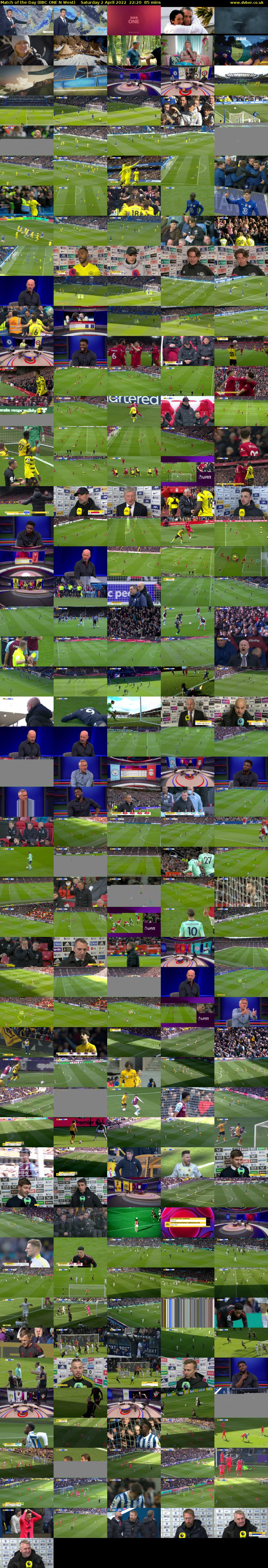 Match of the Day (BBC ONE N West) Saturday 2 April 2022 22:20 - 23:45
