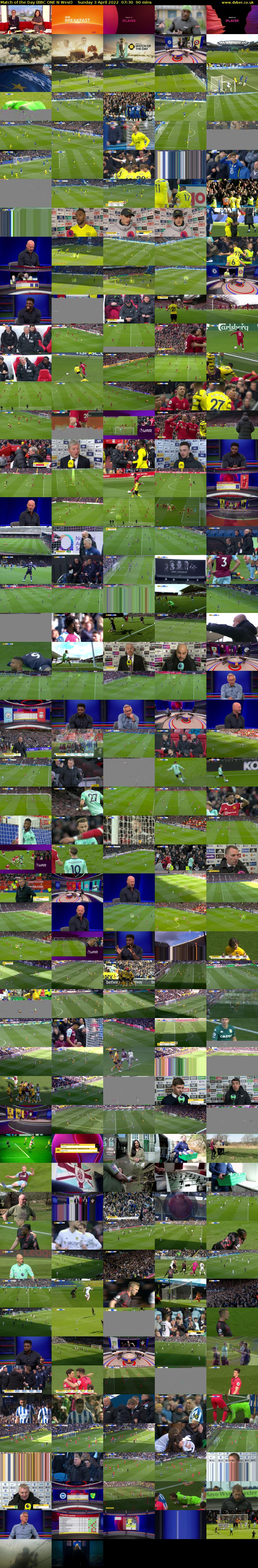 Match of the Day (BBC ONE N West) Sunday 3 April 2022 07:30 - 09:00