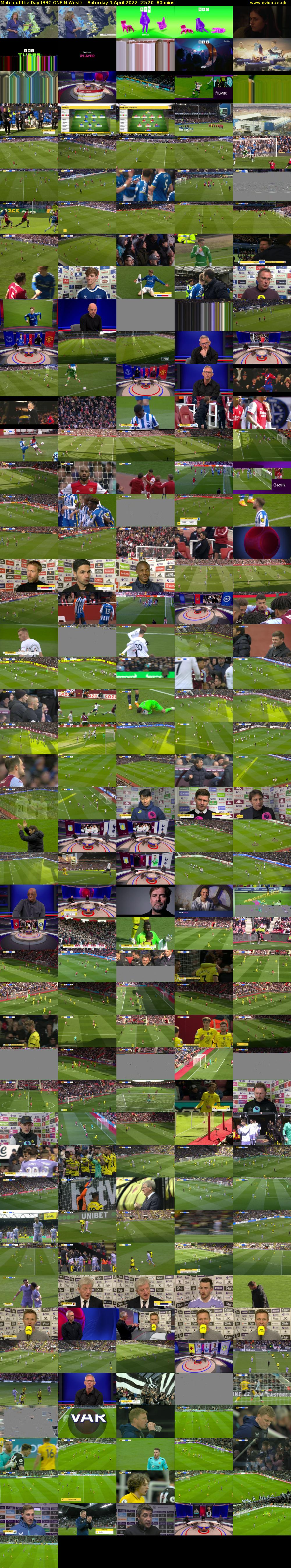 Match of the Day (BBC ONE N West) Saturday 9 April 2022 22:20 - 23:40