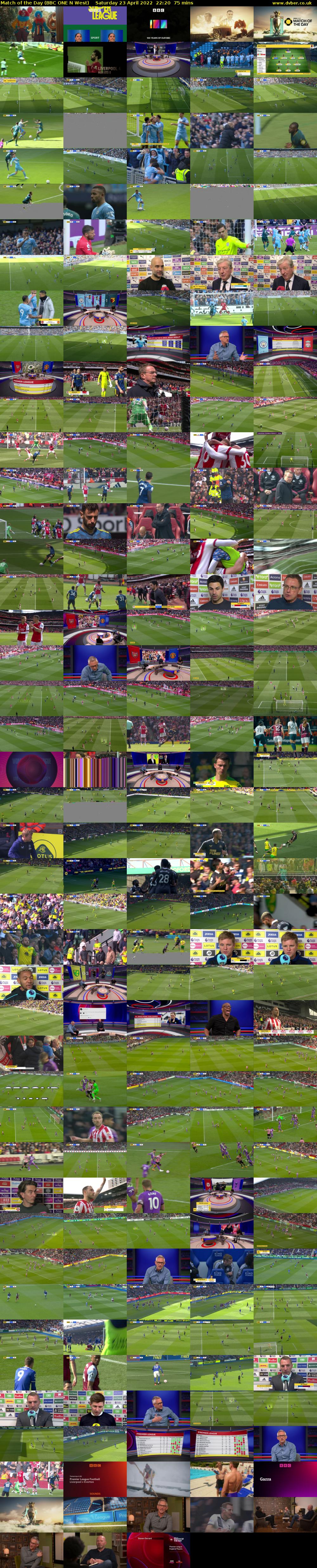 Match of the Day (BBC ONE N West) Saturday 23 April 2022 22:20 - 23:35