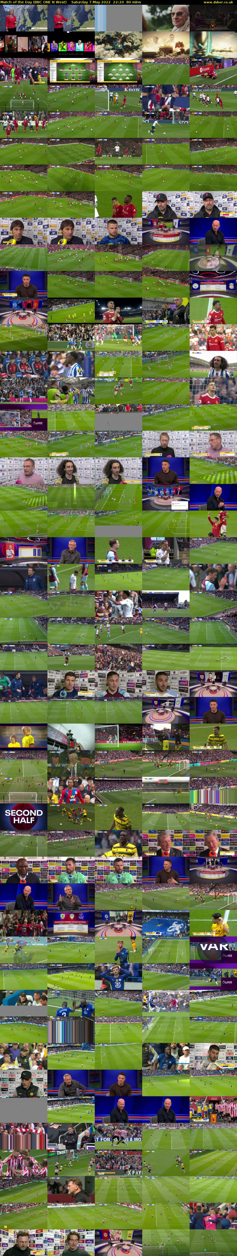 Match of the Day (BBC ONE N West) Saturday 7 May 2022 22:20 - 23:40