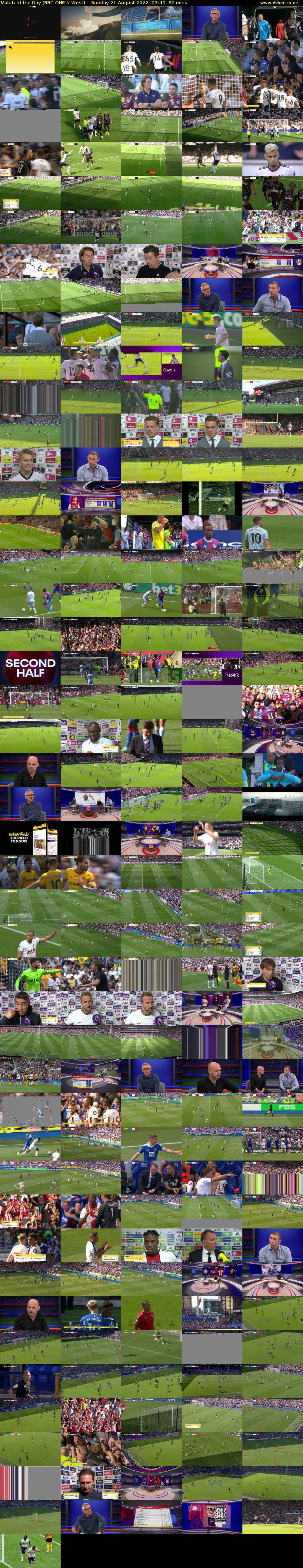 Match of the Day (BBC ONE N West) Sunday 21 August 2022 07:40 - 09:00
