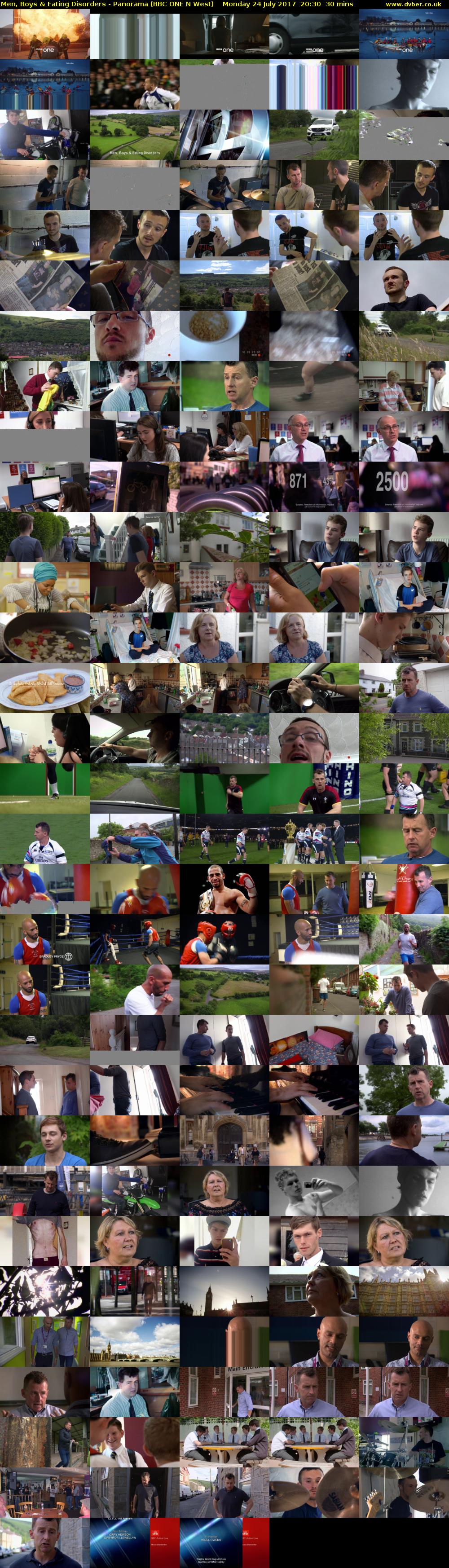 Men, Boys & Eating Disorders - Panorama (BBC ONE N West) Monday 24 July 2017 20:30 - 21:00