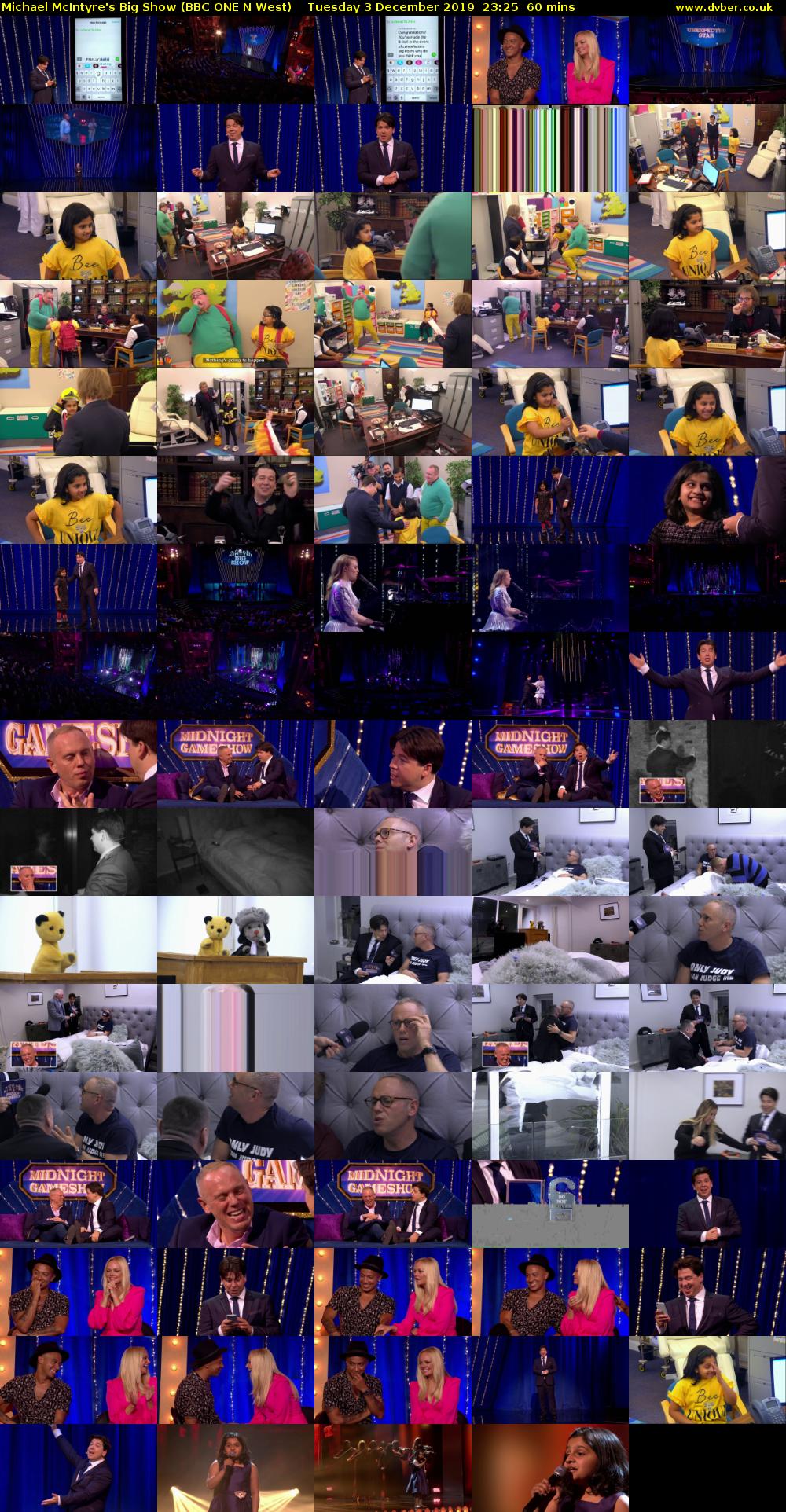 Michael McIntyre's Big Show (BBC ONE N West) Tuesday 3 December 2019 23:25 - 00:25