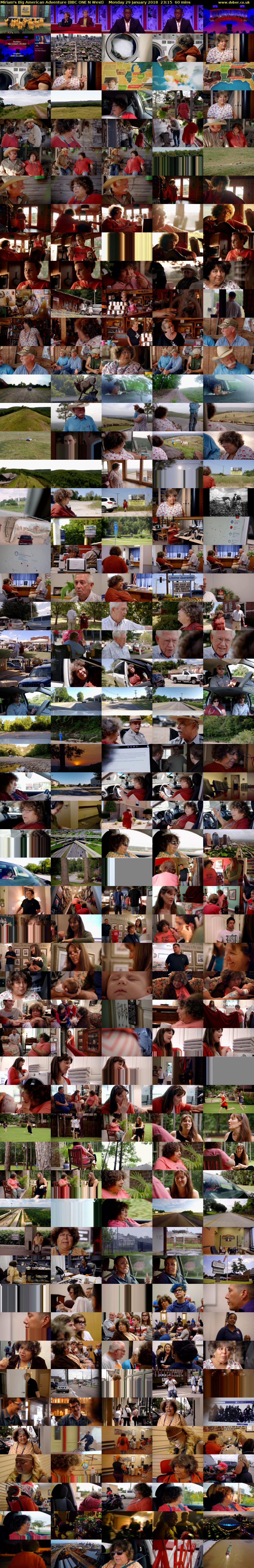 Miriam's Big American Adventure (BBC ONE N West) Monday 29 January 2018 23:15 - 00:15