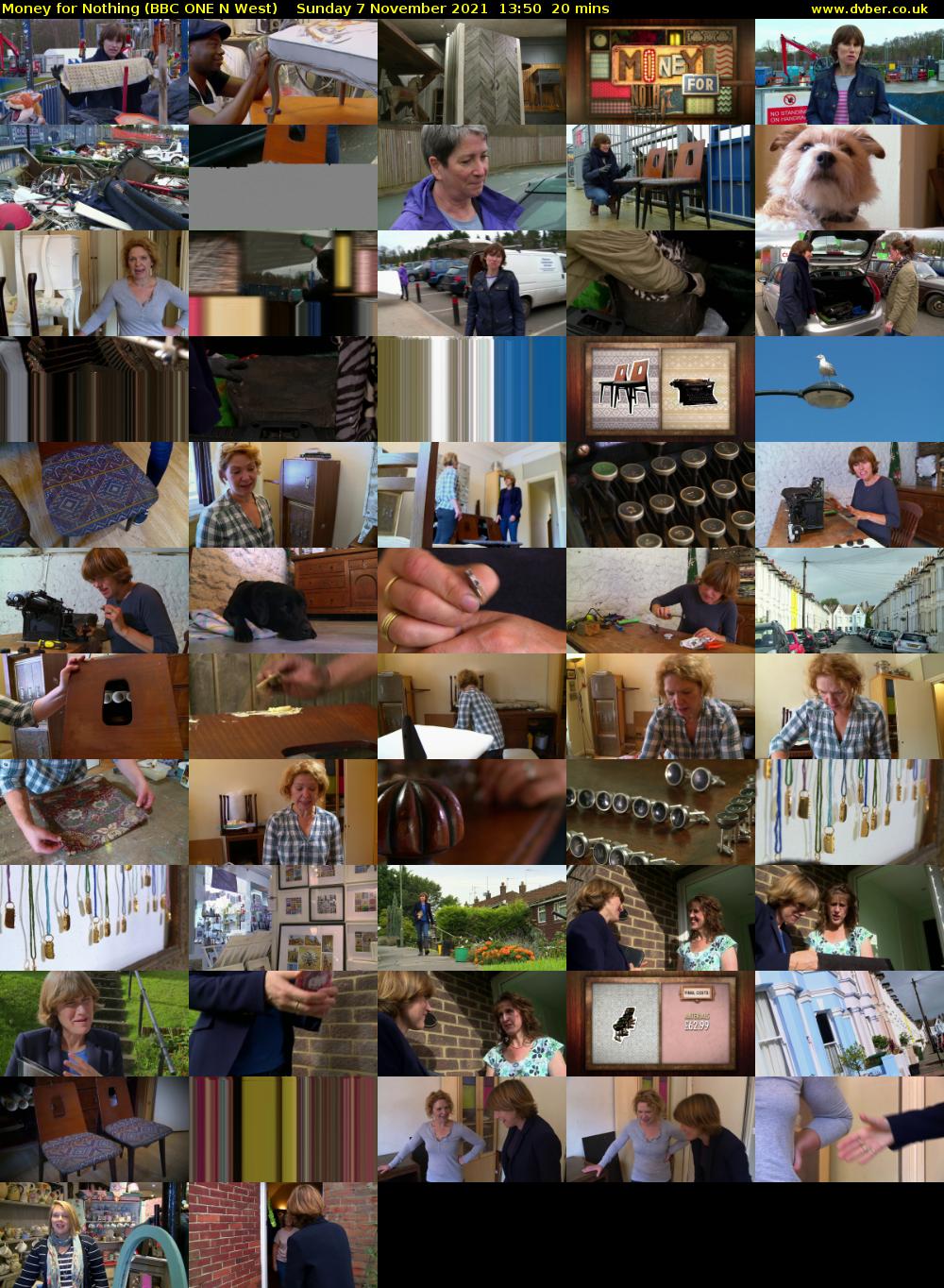 Money for Nothing (BBC ONE N West) Sunday 7 November 2021 13:50 - 14:10