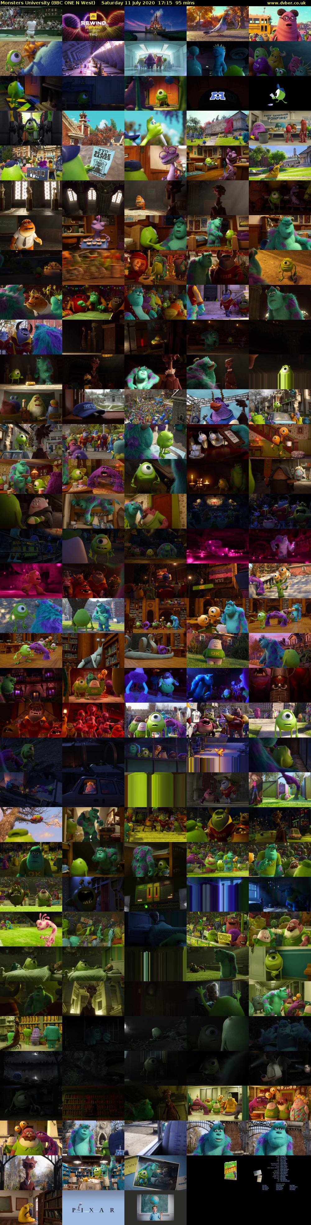 Monsters University (BBC ONE N West) Saturday 11 July 2020 17:15 - 18:50