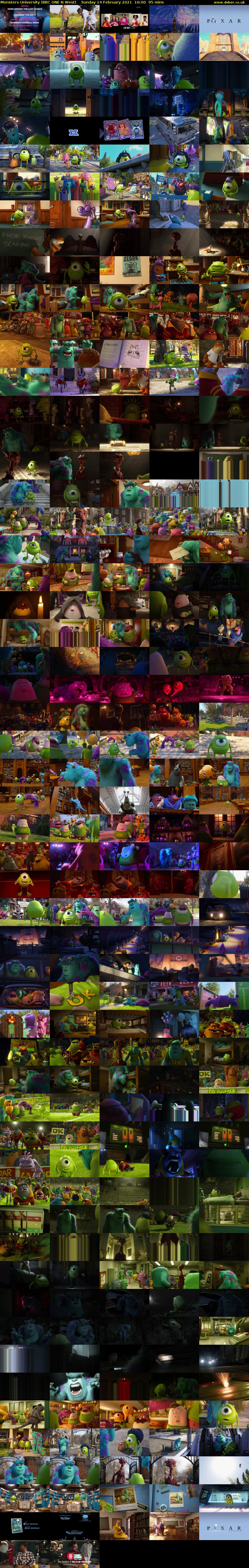 Monsters University (BBC ONE N West) Sunday 14 February 2021 16:00 - 17:35