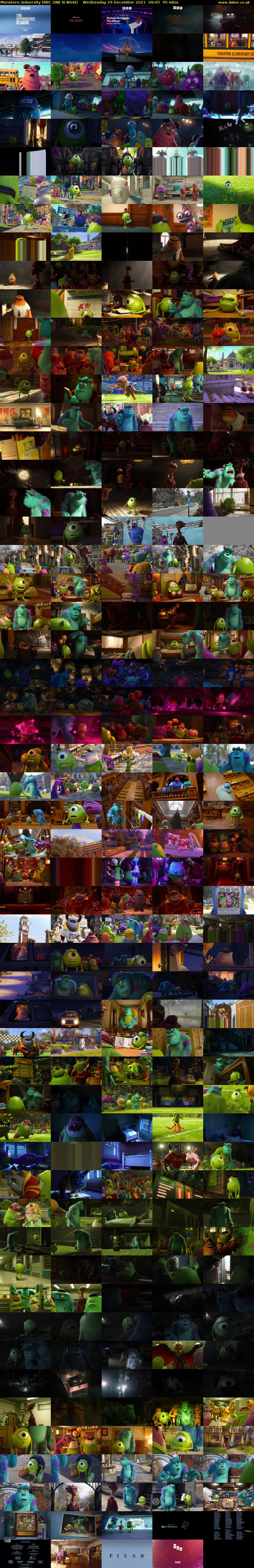 Monsters University (BBC ONE N West) Wednesday 29 December 2021 09:05 - 10:40