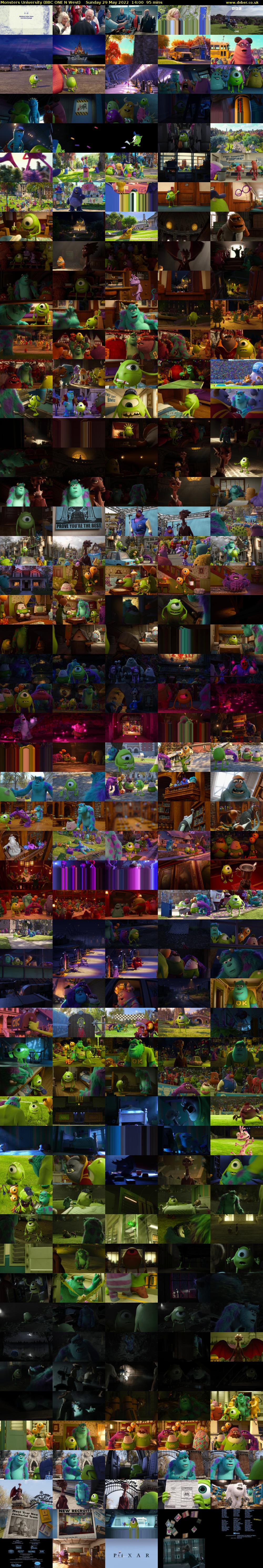 Monsters University (BBC ONE N West) Sunday 29 May 2022 14:00 - 15:35