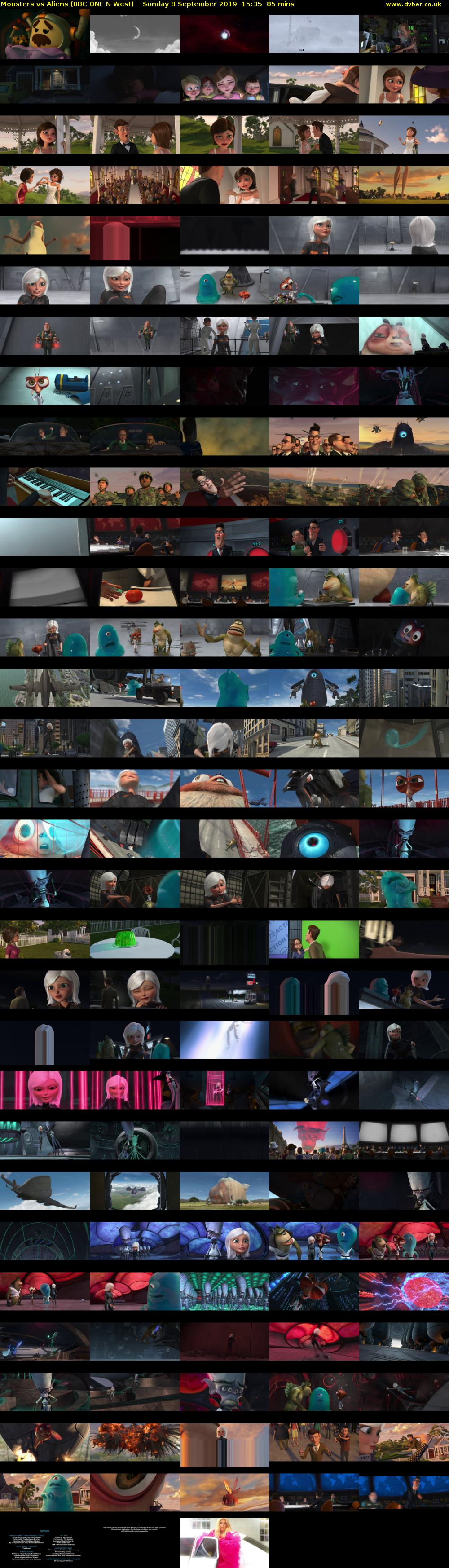 Monsters vs Aliens (BBC ONE N West) Sunday 8 September 2019 15:35 - 17:00