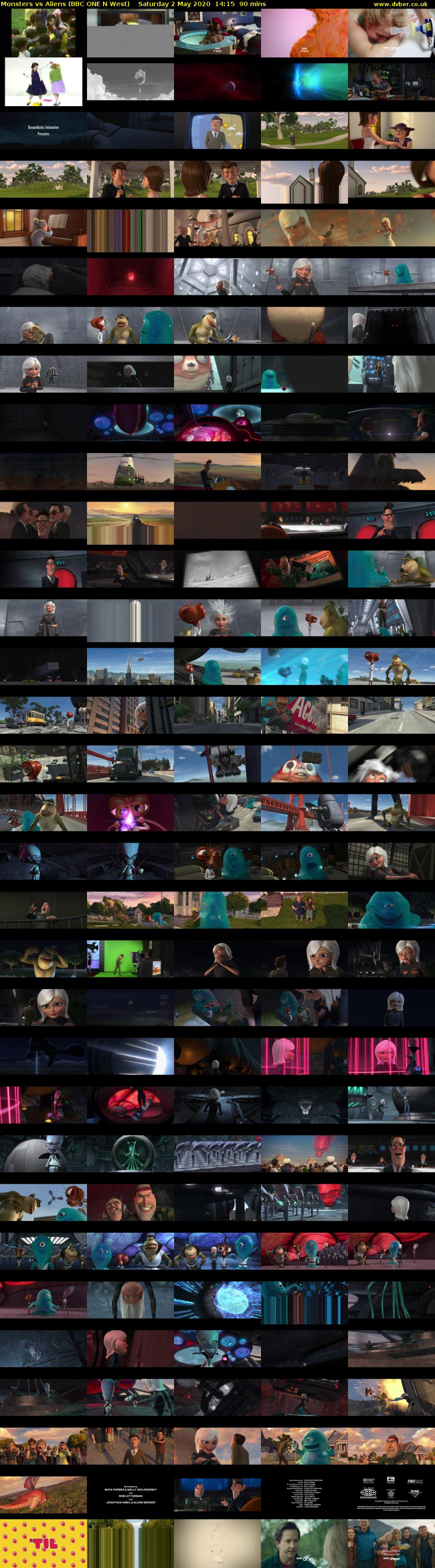 Monsters vs Aliens (BBC ONE N West) Saturday 2 May 2020 14:15 - 15:45